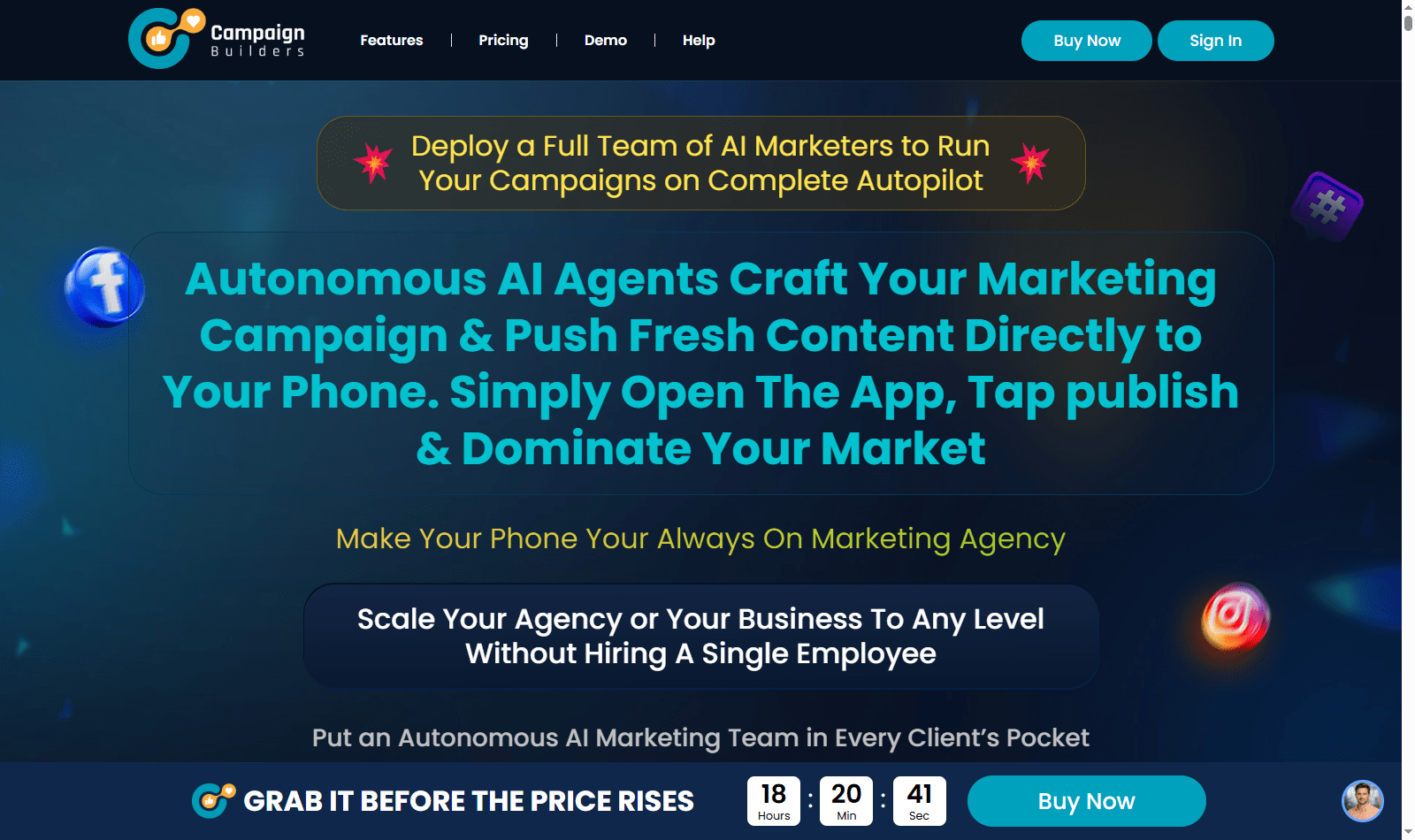 CampaignBuilders OTO and funnel pricing