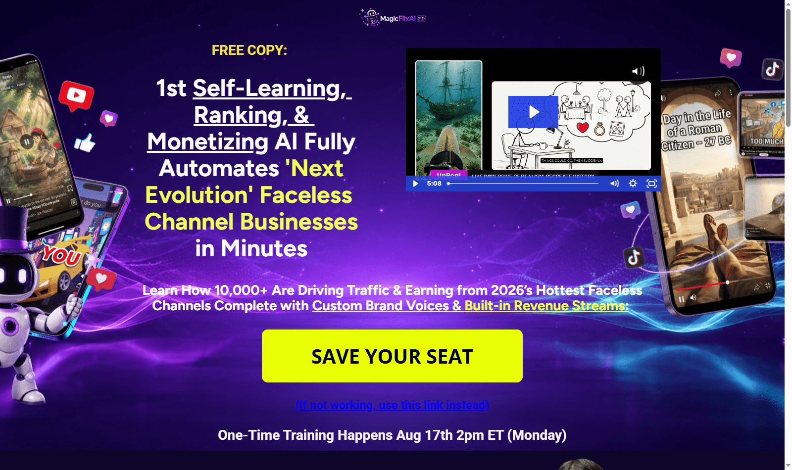 MagicFlixAI 2.0 OTO and funnel overview