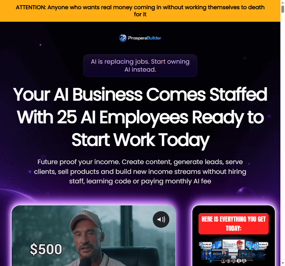 ProsperaBuilder OTO and funnel breakdown