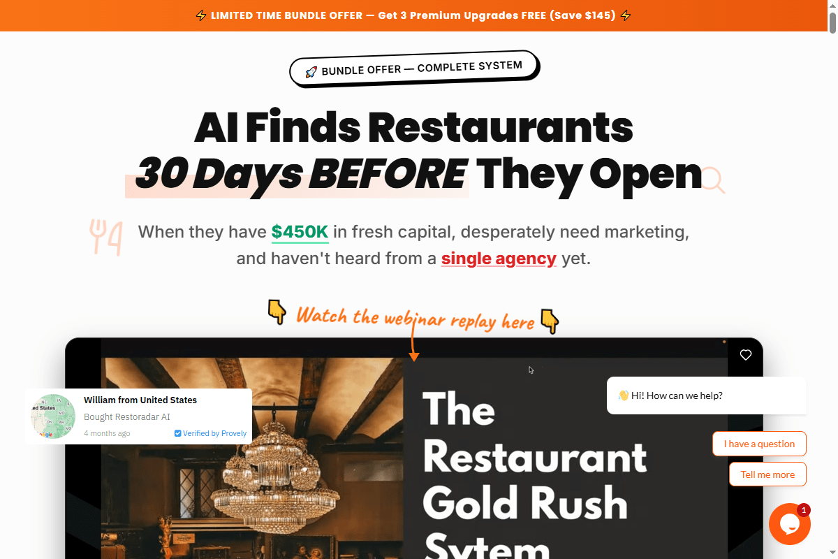 RestoRadar AI OTO - sales page