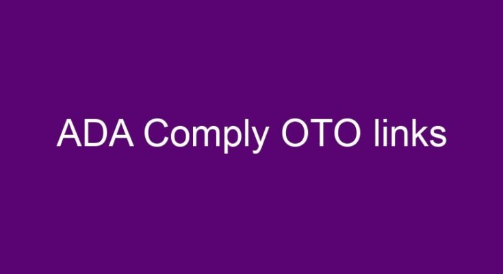 ADA Comply OTO and downsell links