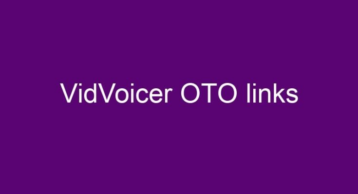 VidVoicer OTO – All 6 OTOs and 5 downsell links
