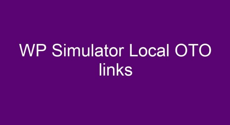 WP Simulator Local OTO and downsell link
