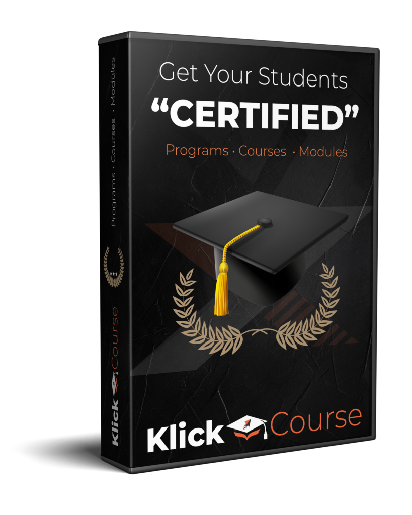 klickcourse software box