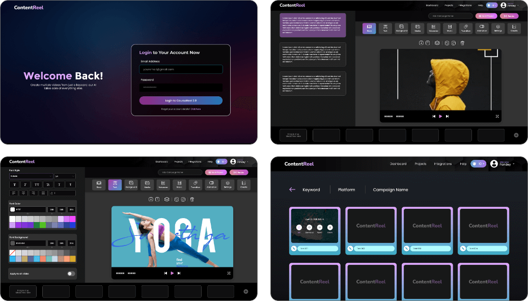 ContentReel editor screenshot