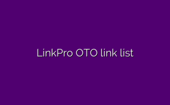 LinkPro OTO link list