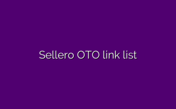 Sellero OTO link list
