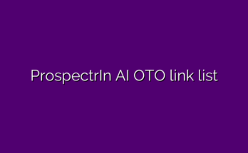ProspectrIn AI OTO link list
