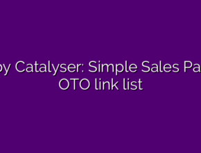 Copy Catalyser: Simple Sales Pages OTO link list