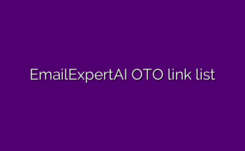 EmailExpertAI OTO link list