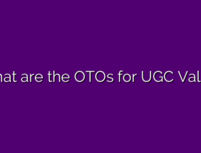 What are the OTOs for UGC Valet?